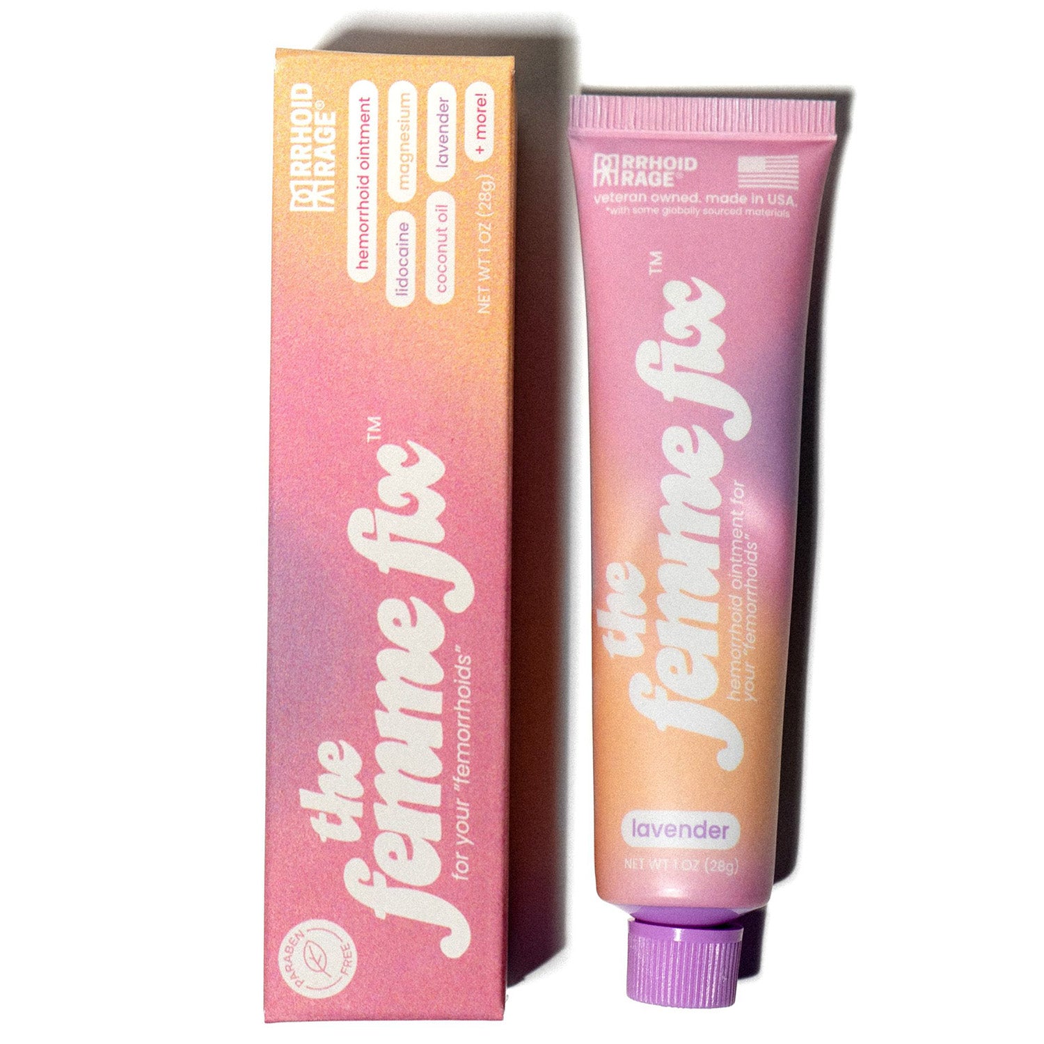 The Femme Fix™ Hemorrhoid Ointment for Women – Soothing Relief with Lidocaine, Magnesium, Coconut Oil & Lavender – Fast-Acting, Paraben-Free (1oz)